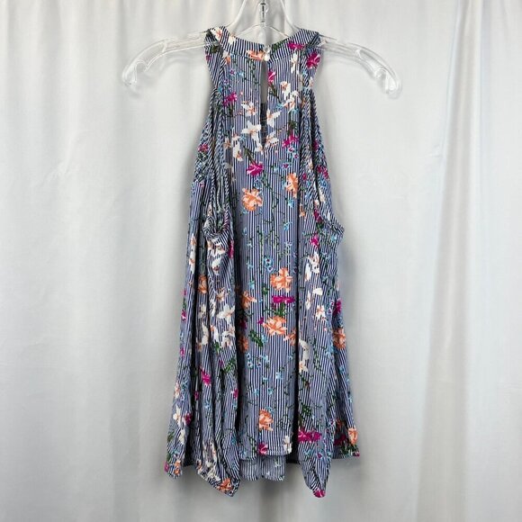 Maurices Cold Shoulder Long Sleeve Smocked Blouse Blue/Multi Women’s Size Small - Picture 7 of 9